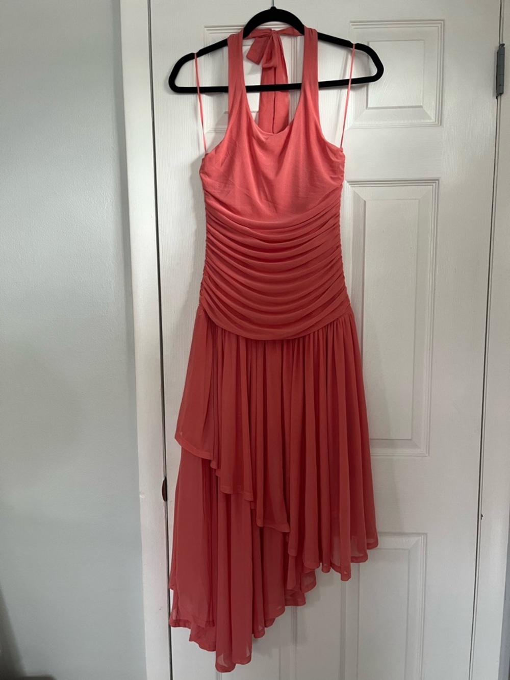 Women's Ruched Halter-Neck Dress